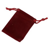 ZAKJE Bordeau rood velours klein