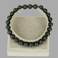 Tourmalijn zwart armband ronde kraal man