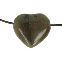 Labradoriet hartje doorboord + koord