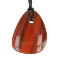 Regenboog Jaspis doorboord + koord