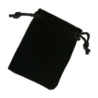 ZAKJE Zwart velours klein