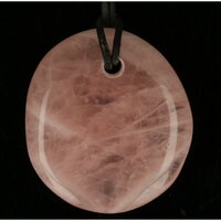 Rozenkwarts platte steen doorboord + koord