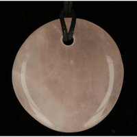 Rozenkwarts platte steen doorboord + koord