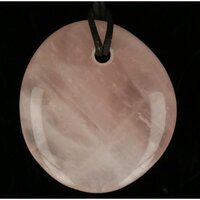 Rozenkwarts platte steen doorboord + koord