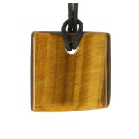 Tijgeroog ( goud ) doorboord + koord