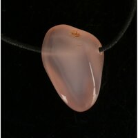 Chalcedoon uit Malawi Roze-Doorboord + koord