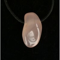 Chalcedoon uit Malawi Roze-Doorboord + koord