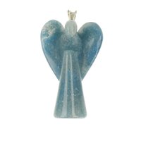 Blauwe Paraiba kwarts  Engel hanger