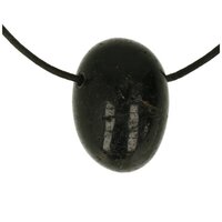 Tourmalijn zwart doorboord +  koord