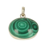 Malachiet  ZILVEREN HANGER