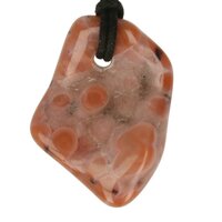 agaat  doorboord  + koord