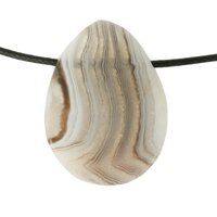 Agaat botswana doorboord + koord