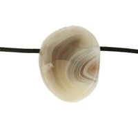 Agaat botswana doorboord + koord