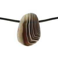 Agaat botswana doorboord + koord