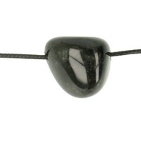  Zilver-Obsidiaan doorboord + koord