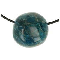 Apatiet blauw doorboord + koord