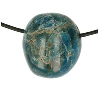 Apatiet blauw doorboord + koord