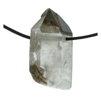 Black Phantom Lemurian uit Bahia, Brazilië (Balancing Stone) doorboord incl koord