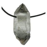 Black Phantom Lemurian uit Bahia, Brazilië (Balancing Stone) doorboord incl koord