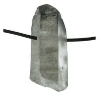 Black Phantom Lemurian uit Bahia, Brazilië (Balancing Stone) doorboord incl koord