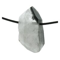 Black Phantom Lemurian uit Bahia, Brazilië (Balancing Stone) doorboord incl koord