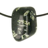 Chrysantsteen Porphyriet doorboord inclusief koord