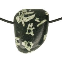 Chrysantsteen Porphyriet doorboord inclusief koord