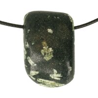 Chrysantsteen Porphyriet doorboord inclusief koord