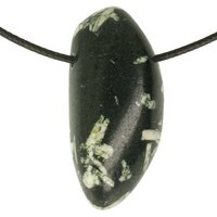 Chrysantsteen Porphyriet doorboord inclusief koord