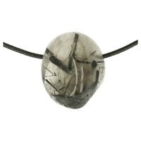 Toermalijnkwarts doorboord + koord