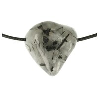 Toermalijnkwarts doorboord + koord