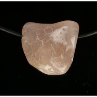 Chalcedoon uit Malawi Roze-Doorboord + koord