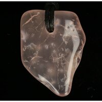 Chalcedoon uit Malawi Roze-Doorboord + koord