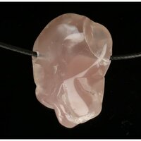 Chalcedoon uit Malawi Roze-Doorboord + koord