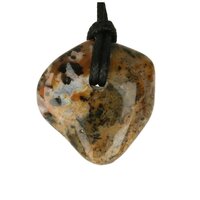 Cheeta Agaat doorboord + koord