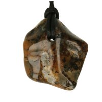 Cheeta Agaat doorboord + koord