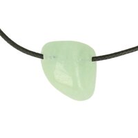 Aquamarijn of blauwe beril doorboord + koord