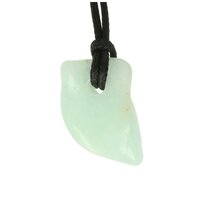 Aquamarijn of blauwe beril doorboord + koord