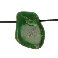 Appelgroene Serpentijn doorboord + koord