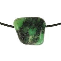 Appelgroene Serpentijn doorboord + koord