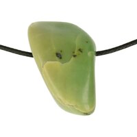 Appelgroene Serpentijn doorboord + koord