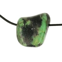 Appelgroene Serpentijn doorboord + koord