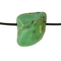 Appelgroene Serpentijn doorboord + koord