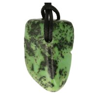 Appelgroene Serpentijn doorboord + koord