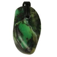 Appelgroene Serpentijn doorboord + koord