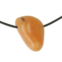 Aventurijn Oranje doorboord + koord