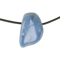 Blauwe kwarts doorboord + koord