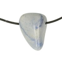 Blauwe kwarts doorboord + koord