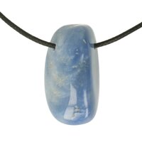 Blauwe kwarts doorboord + koord