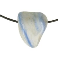 Blauwe kwarts doorboord + koord